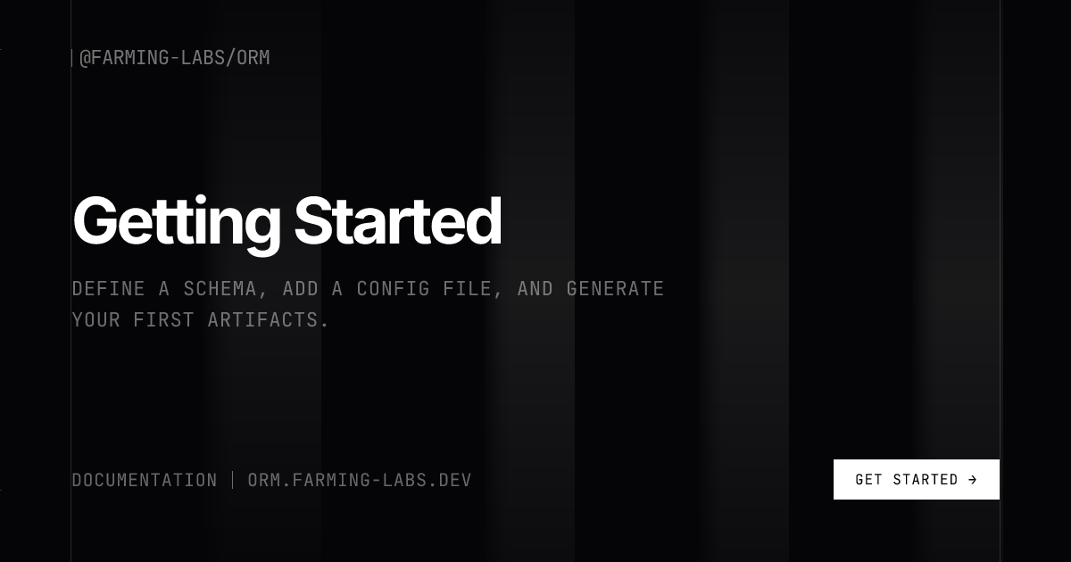 Getting Started - Farming Labs ORM
