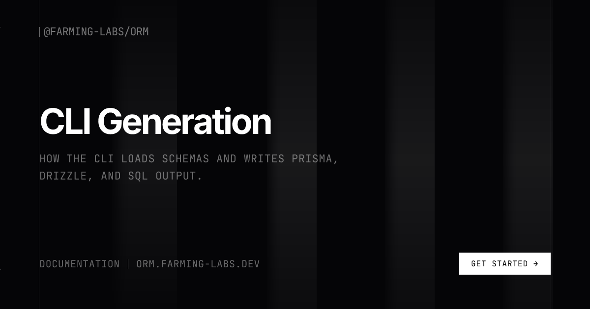 CLI Generation - Farming Labs ORM